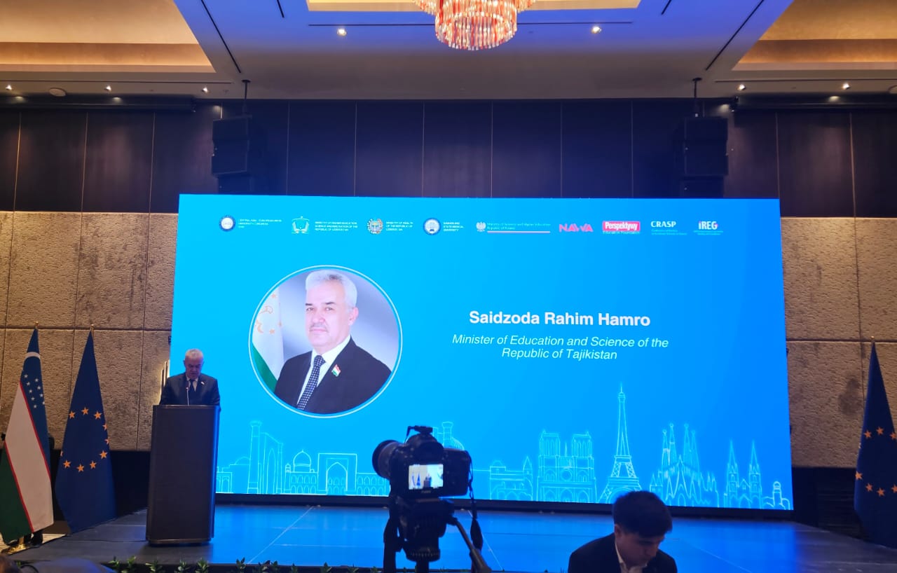 ИШТИРОК ВА СУХАНРОНИИ ВАЗИРИ МАОРИФ ВА ИЛМИ ҶУМҲУРИИ ТОҶИКИСТОН ДАР КОНГРЕССИ «ОСИЁИ МАРКАЗӢ – ИТТИҲОДИ АВРУПО» ДАР ШАҲРИ САМАРҚАНД img